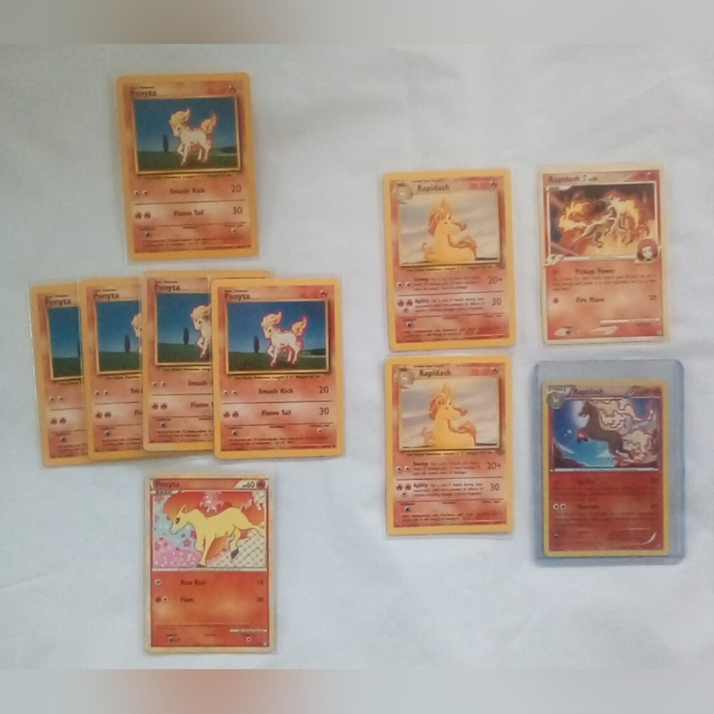 🔥Rapidash Evolution Pokemon Holo Card Bundle🔥